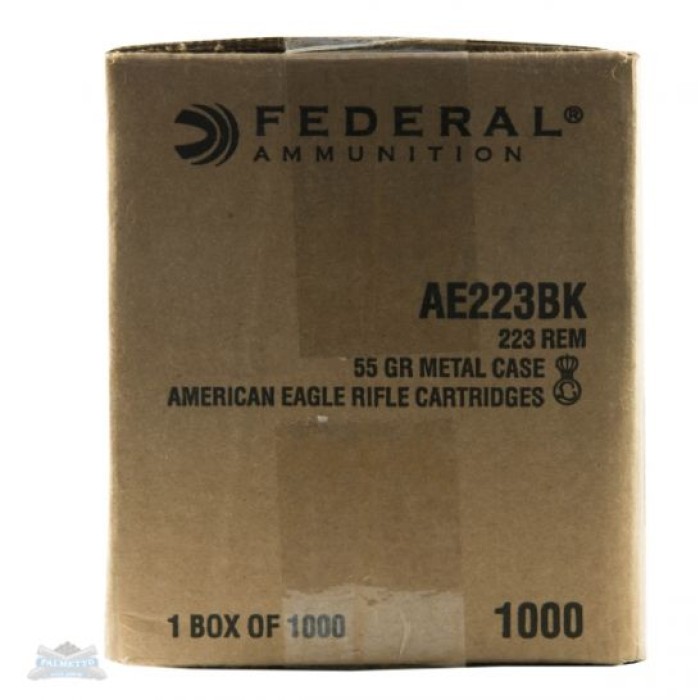 American Eagle .223 55gr FMJBT Ammunition 1000rds - AE223BK