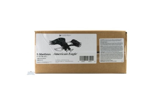 American Eagle 5.56mm 62gr FMJ Steel Core Ammunition, 1000 Rounds - XM855CS