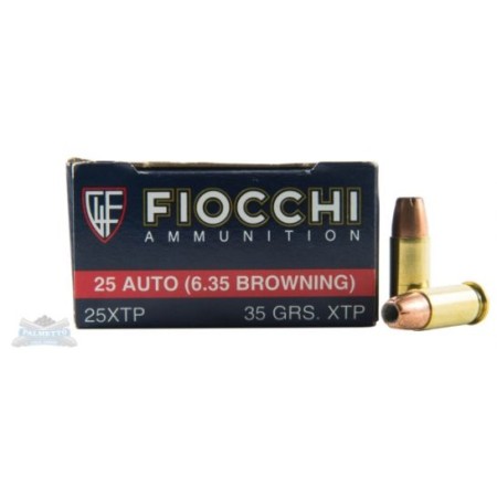 Fiocchi 25Xtp Hyperformance Defense 25 Acp 35 GR Hornady Xtp Hollow Point 50 Per Box/ 10 CS 25XTPUS