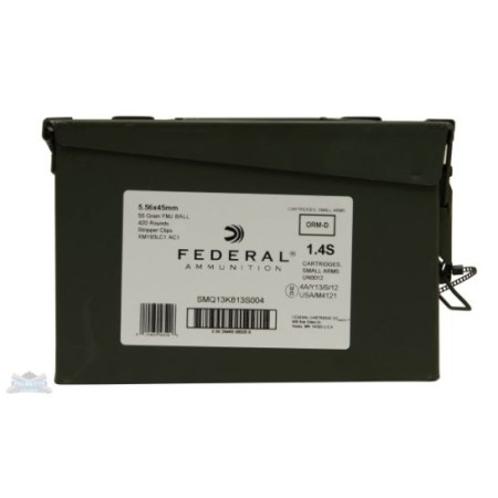 Federal 5.56 NATO 55gr FMJ 420rds in Ammo Can - XM193LC1 AC1