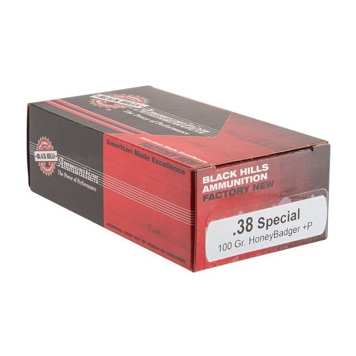 38 Special - +P 100 Grain HoneyBadger - Black Hills - 50 Rounds