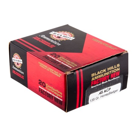 45 ACP - 135 Grain HoneyBadger - Black Hills - 20 Rounds