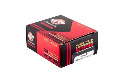 45 ACP - 135 Grain HoneyBadger - Black Hills - 20 Rounds