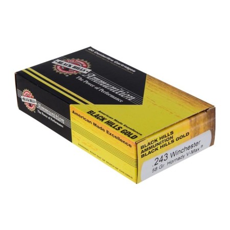 20rds - 243 Win. Black Hills Gold 58gr. V-Max Polymer Tip Ammo