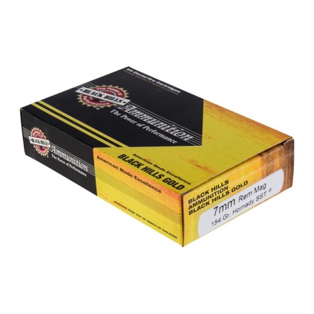 Black Hills Ammunition Centerfire Rifle, Blkhills 1c7mmrmbhgn4 7mmremmag  154gr Sst    20/5