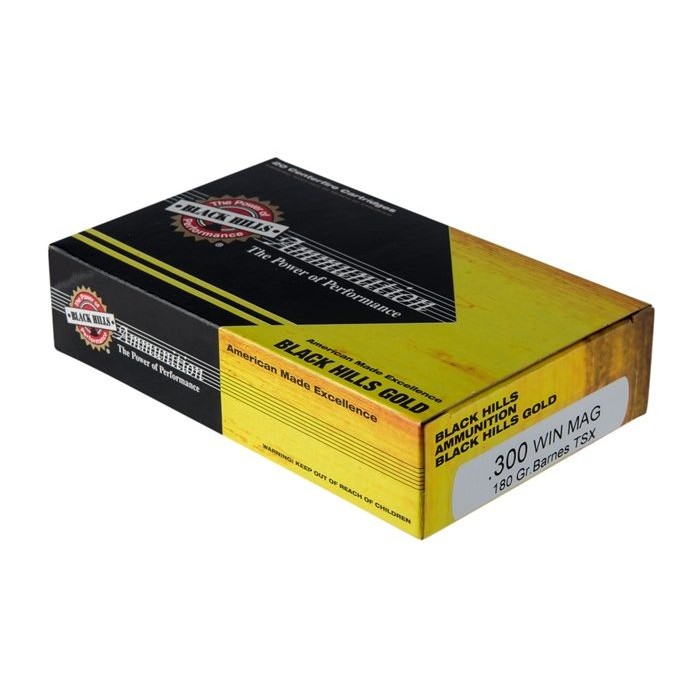 300 Winchester Magnum - 180 Grain TSX HP - Black Hills Gold - 20 Rounds