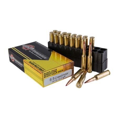 6.5 Creedmoor - 147 Grain ELD Match - Black Hills Gold - 20 Rounds