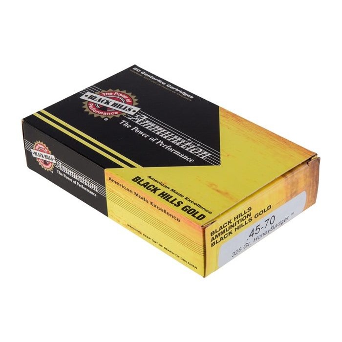 45-70 Government - 325 Grain HoneyBadger - Black Hills Gold - 20 Rounds