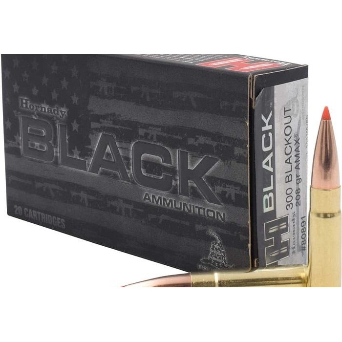 HORNADY BLACK 300 AAC BLACKOUT AMMO 110GR V-MAX 50RD BOX