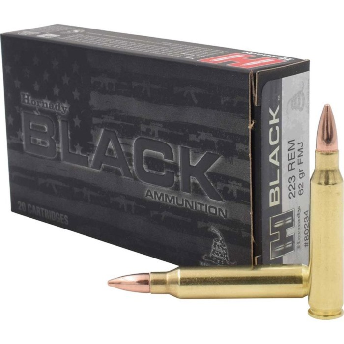 BLACK BLACK 223 REMINGTON AMMO 62GR FULL METAL JACKET 50RD BOX