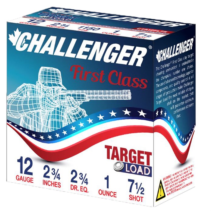 Challenger Target Load First Class 12 GA 2 3/4dr. 1oz #7.5 2.75