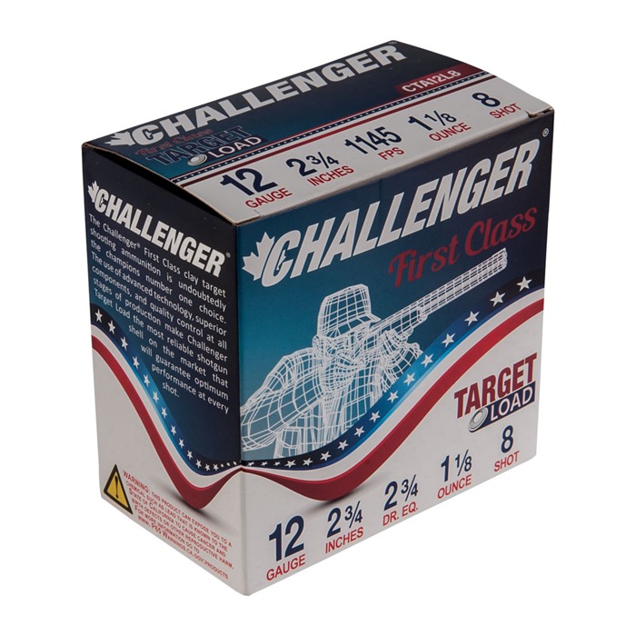 Challenger First Class Target Load 12 Gauge 2.75" 1-1/8 oz 8 Shot