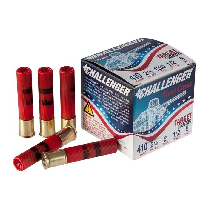 Challenger .410 Bore 2-1/2'' 1/2 oz #8 Shot 250 Case (CTA4108) UPC: 773622410884