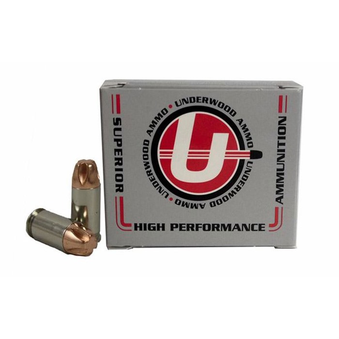 Underwood Ammo .380 ACP +P 90 Grain Solid Monolithic Nickel Plated Brass Cased Pistol Ammo, 20 Rounds, 641