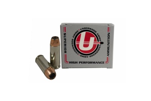 Underwood Ammo 10mm Auto 165 Grain Jacketed Hollow Point Nickel Plated Brass Cased Pistol Ammo, 20 Rounds, 237