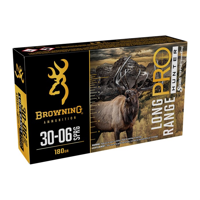 LONG RANGE PRO HUNTER 30-06 SPRINGFIELD AMMO - 105-004-459WB 30-06 SPRINGFIELD 180GR SIERRA TIPPED GAMEKING 20/BOX