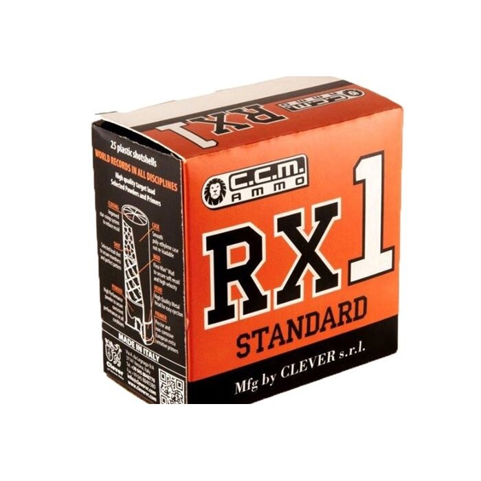CLEVER STANDARD RX1 12GA 2-3/4DR 1-1/8OZ #8 (CMRX112L8) UPC: 971008800193 CLEVER STANDARD RX1 12GA 2-3/4DR 1-1/8OZ #8 (CMRX112L8) UPC: 971008800193