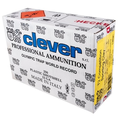 Clever T2 Competition 12 Gauge Trap Loads 2 3/4 1oz 8 Shot 1280 FPS -250ct CASE