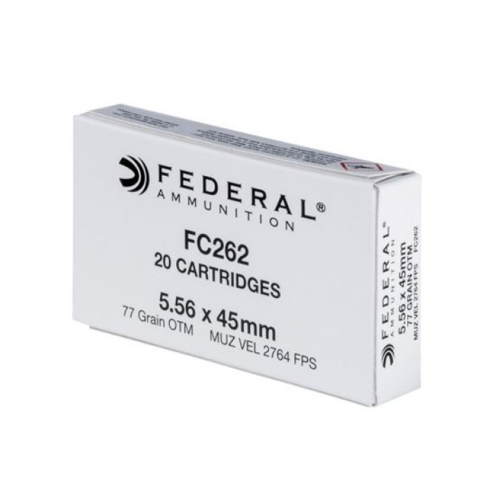 Federal 5.56 NATO 77gr OTM Ammunition 20rds - FC262