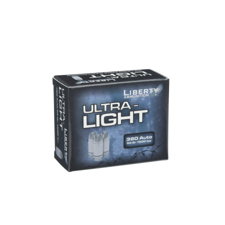 Liberty Ammunition Ultra-Light .380 ACP, 50gr, Deep Cavity Projectile, 20rd