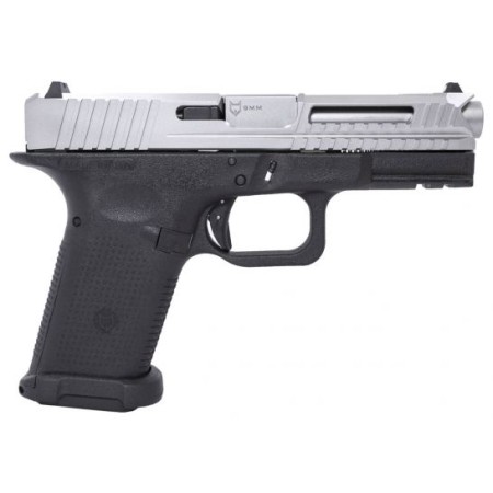 Lone Wolf LTD19 V2 Compact 9mm Pistol, Silver/Black - LWD-LTD19-V2