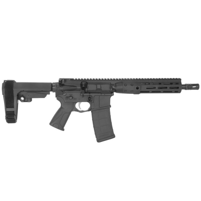 Lwrci Lwrci IC DI M-Lok Pistol, .300 Blk, 10.5" Barrel, Sb-A3 Brace, Black, 30-Rd ICDIP3B10MLSBA3