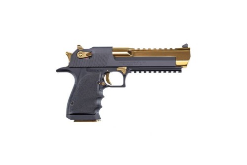 Magnum Research Desert Eagle .50 AE Pistol, Black and Gold - DE50BATG