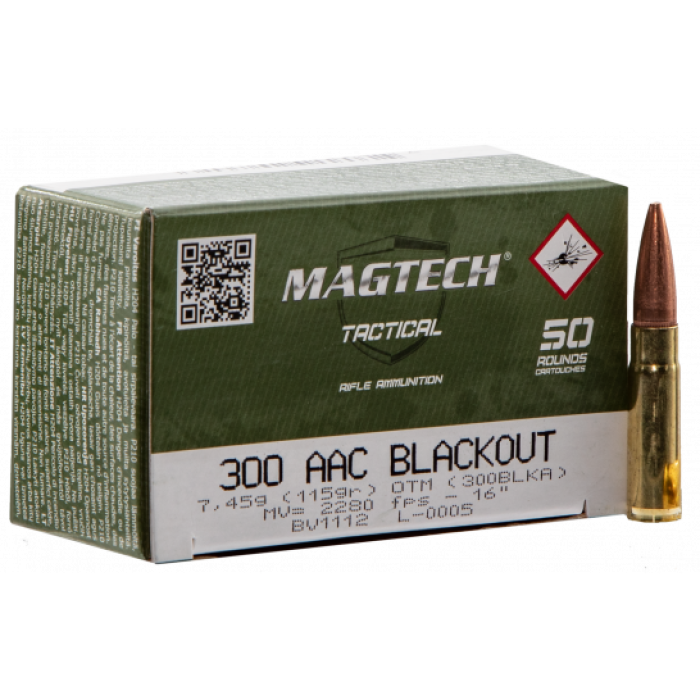 Magtech 115 Grain OTM 300 AAC Blackout Ammo, 50rds/box - 300BLKA