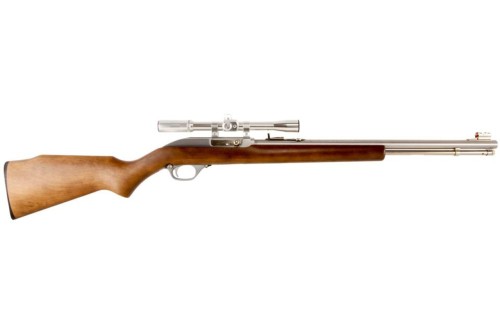 Marlin 60 W/Scope 22LR 19" Barrel Hardwood Stock SS Finish