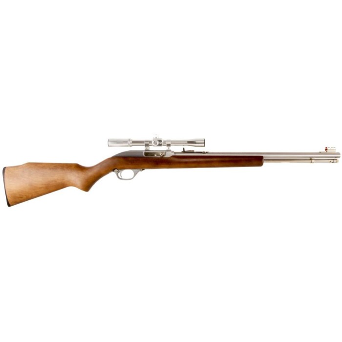 Marlin 60 W/Scope 22LR 19" Barrel Hardwood Stock SS Finish