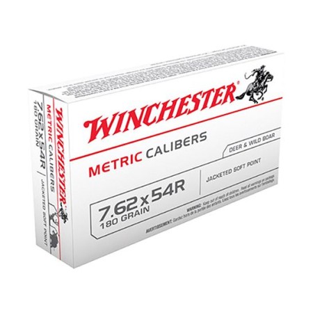 Winchester 7.62x54R 180gr SP Ammunition 20rds - MC54RSP