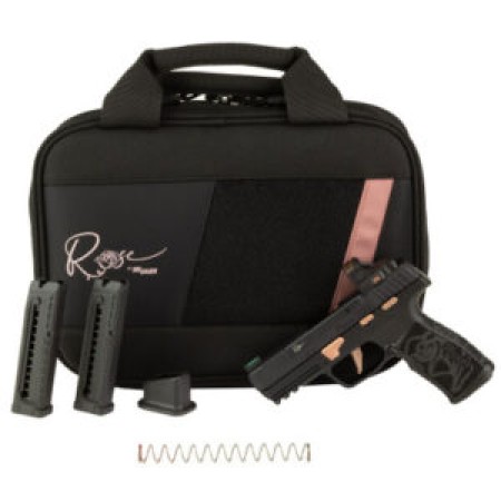 Sig Sauer 322CROSERS10 P322 Rose w/Optic 22 LR 10+1 4" Black Barrel, Black Anodized Serrated w/Optic Slide, Black Stainless Steel Frame w/Picatinny Rail, Rose Laser Engraved Black Polymer Grip, Sig RO