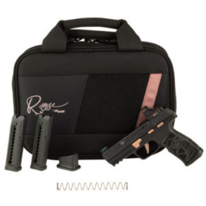 Sig Sauer 322CROSERS10 P322 Rose w/Optic 22 LR 10+1 4" Black Barrel, Black Anodized Serrated w/Optic Slide, Black Stainless Steel Frame w/Picatinny Rail, Rose Laser Engraved Black Polymer Grip, Sig RO
