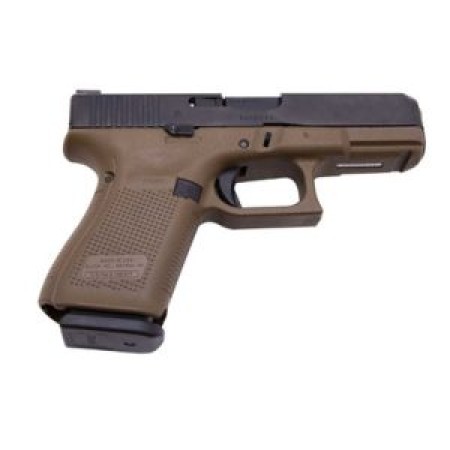 Glock Um195f30ad G19 Gen3 Compact 9Mm Luger 10+1 4.02" Black Steel Barrel, Matte Black Serrated Steel Slide, Flat Dark Earth Polymer Frame W/Picatinny Rail Fde Polymer Grips Right Hand