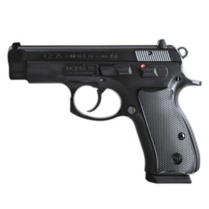 CZ 75 Compact 50th Anniversary Elite Pistol 9 mm 3.75 in. Black w/Manual Safety 10 rd.