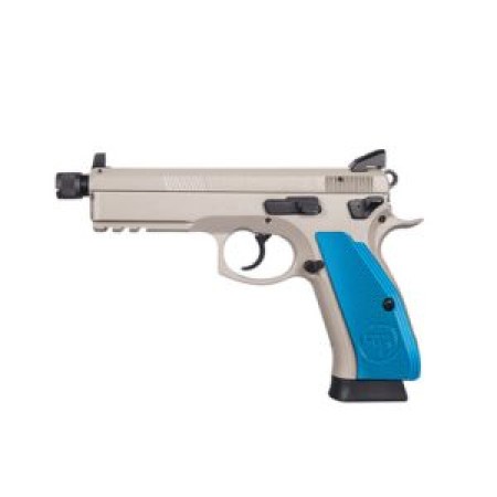 CZ USA 75 SP-01 TACTICAL 9MM 4.6 BLUE ALUM GRIPS