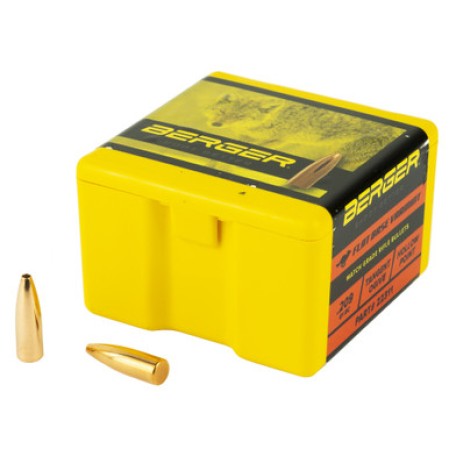 Berger Bullets FB Varmint, .224 Diameter, 22 Caliber, 55 Grain, Flat Base Hollow Point, 100 Count 22311