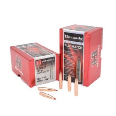 Hornady ELD Match 6.5mm/.264 Cal 147gr Bullets w/1:8