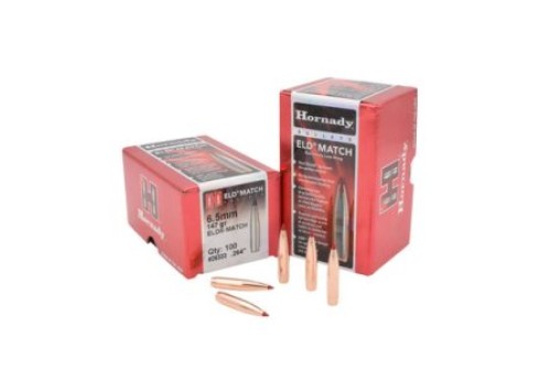 Hornady ELD Match 6.5mm/.264 Cal 147gr Bullets w/1:8