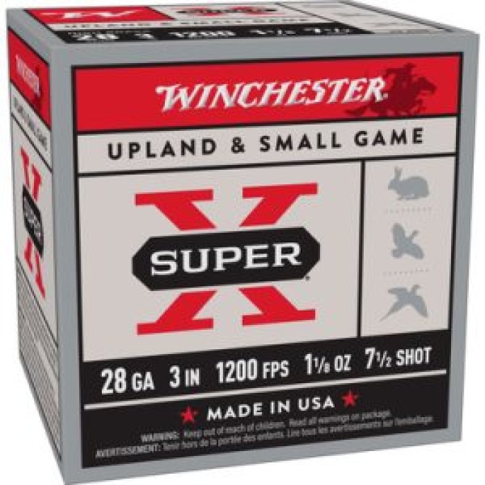 WINCHESTER AMMO Super-X HB 28ga 3in #7.5 25rd/Box Shotshell (X2837)