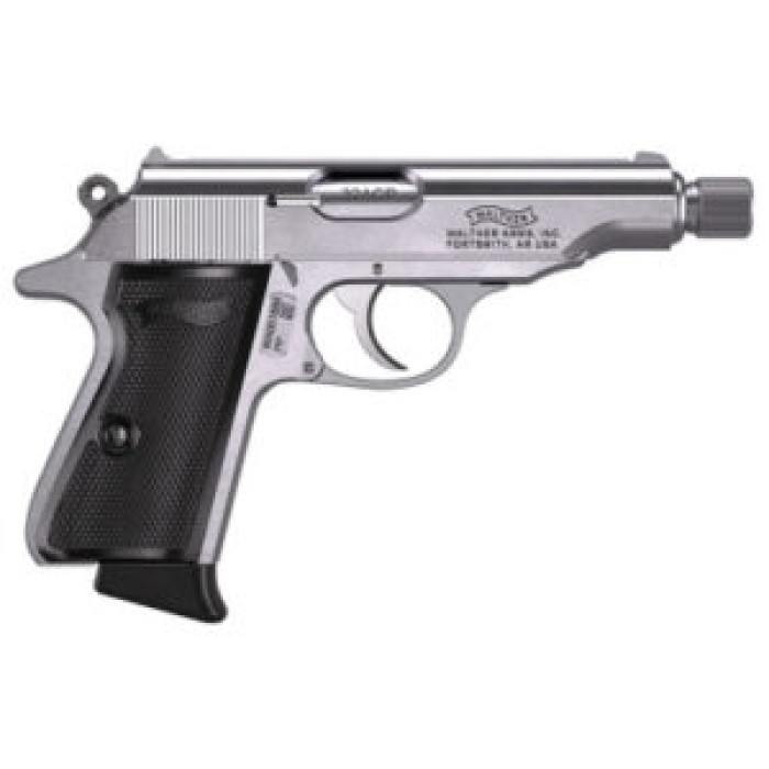 Walther PP SD Pistol 32 ACP 3.9" Stainless Threaded Barrel 8 rd.