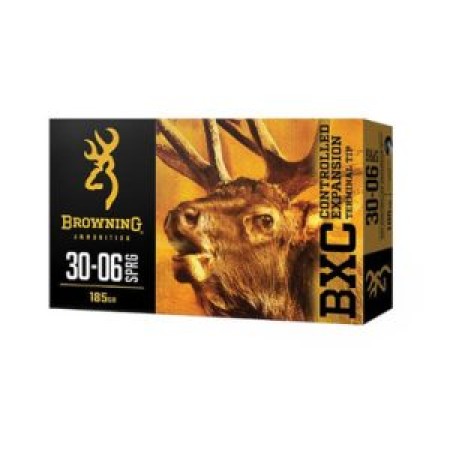 Browning BXC Controlled Expansion 30-06 Springfield 185gr, Terminal Tip, 20rd Box