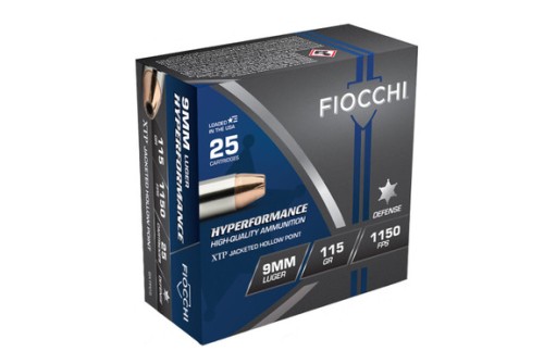 FIOCCHI Hyperformance Defense 9mm Luger 115Gr XTPHP 500rd Case Ammo (9XTP25-CASE)