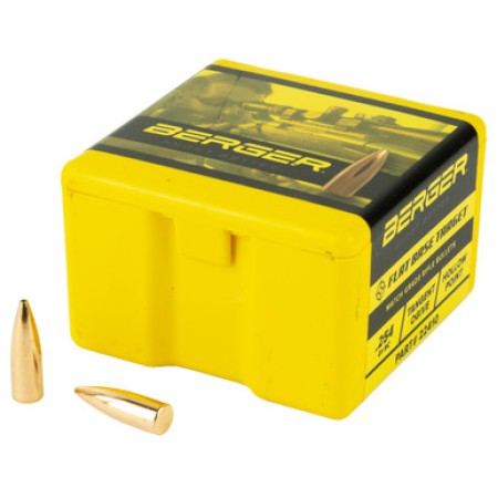 Berger Bullets FB Target, .224 Diameter, 22 Caliber, 55 Grain, Flat Base Hollow Point, 100 Count 22410