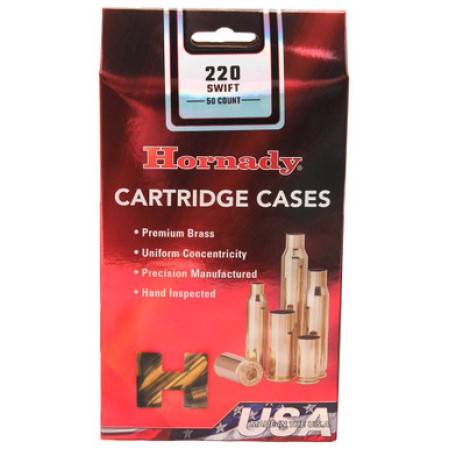 HORNADY 220 Swift 50-Pack Unprimed Rifle Case (8615)