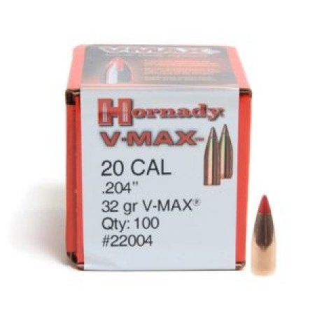 Hornady V-MAX .20/.204 Cal 32gr Bullets (100/Box) 22004