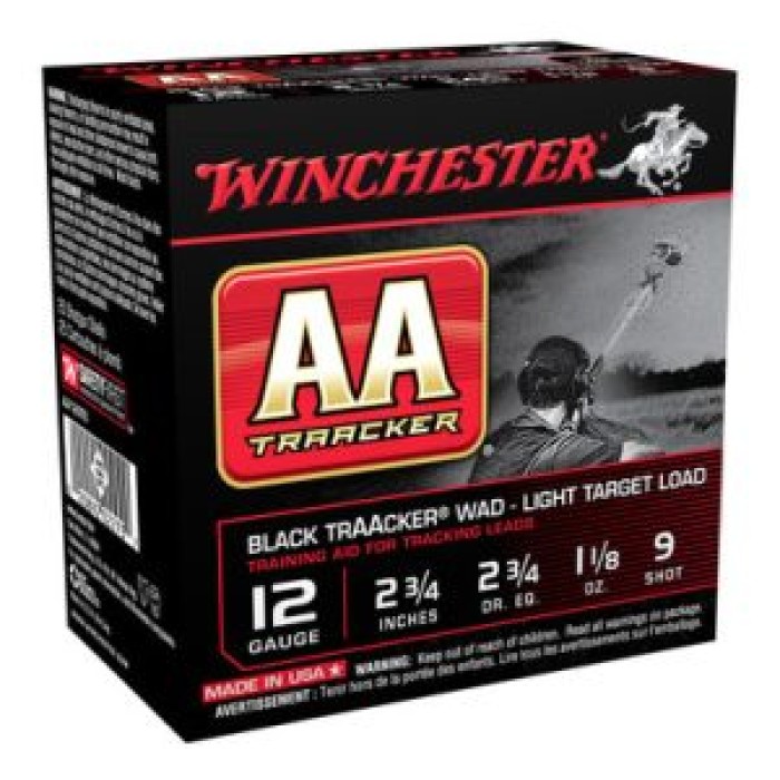 Winchester AA Traacker Blk 12Ga 2.75 #9 1 1/8 25/10 AA129TB 020892022737