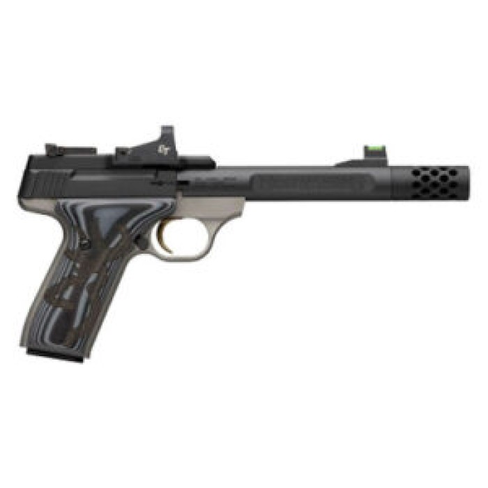 BROWNING Buck Mark 22 LR Plus Red Dot 5.9in 10rd G-10 Black/Gray Pistol (051599490)