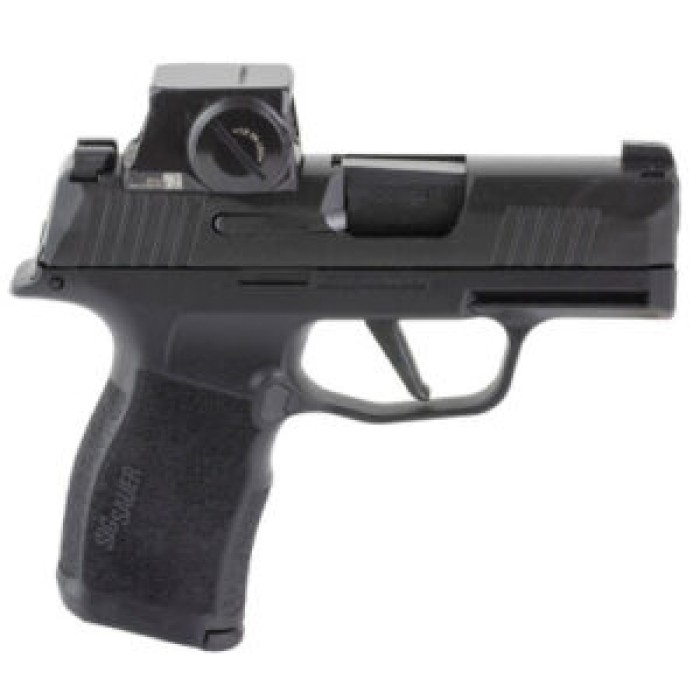 Sig Sauer 365X9BXR3RXSL10 P365X w/Optic Micro-Compact 9mm Luger 10+1 3.10" Black Barrel, Black Nitron Stainless Steel Serrated w/Sig ROMEO-X SIG-LOC Reflex Sight, Black Stainless Steel Frame w/Accesso