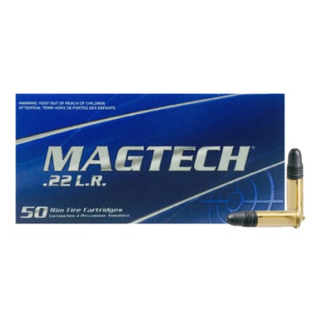 MAGTECH 22 LR 40gr Standard Velocity Lead Round Nose 50rd Box Rimfire Ammo (10000111)